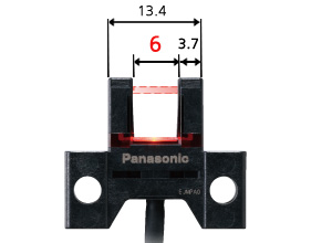 投光、受光部間距為6mm，留有余量
